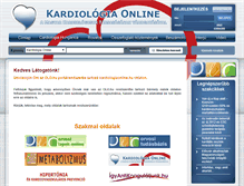 Tablet Screenshot of kardiologiaonline.hu